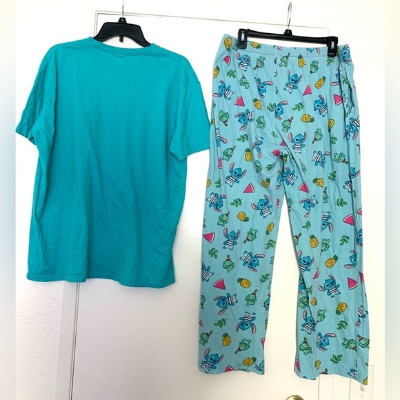 Disney Lilo & Stitch Fruit Pajama Set Blue Medium Large - Picture 4 of 15